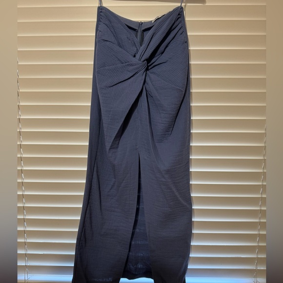 ZARA - WOMEN’S TEXTURED KNOTTED MIDI SKIRT - SIZE XS - Picture 12 of 16